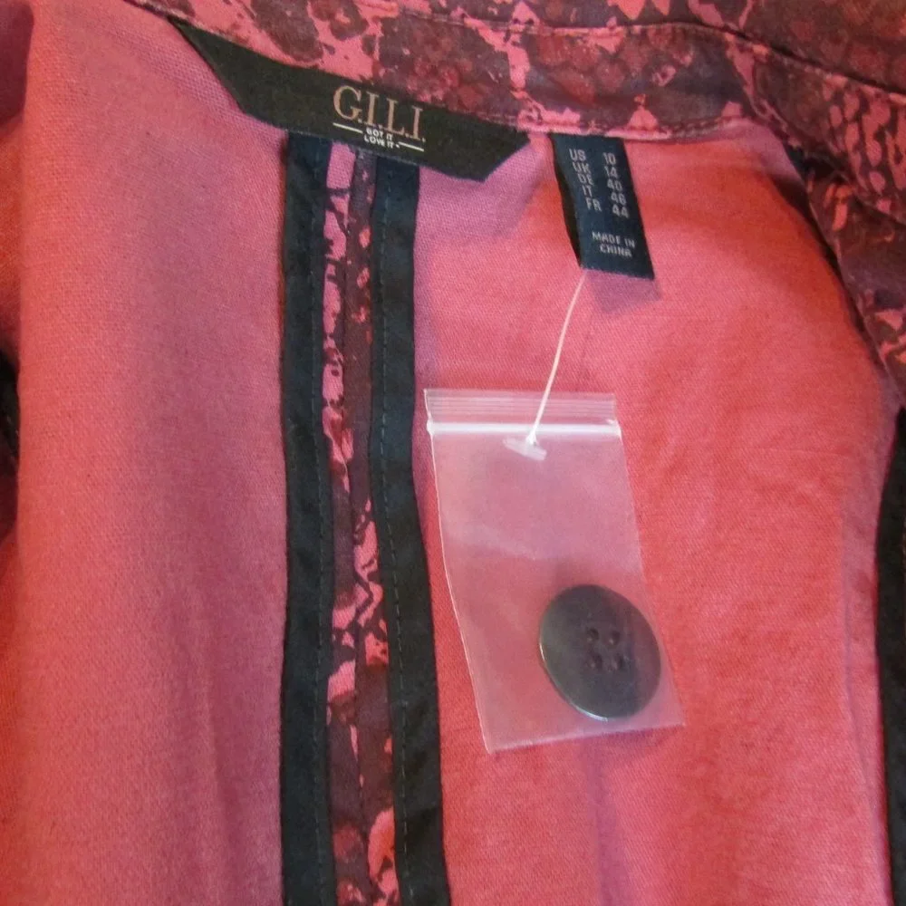 G.I.L.I. Blazer Snakeskin Print Jacket NWOT
